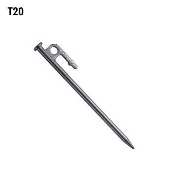 TFixol CAMPINGMOON Série T, Piquets de Tente en Acier au Carbone Robustes, 20 cm, Résistants à la Rouille pour le Camping, la Randonnée et les Aventures en Plein Air