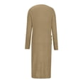 thumbnail image 3 of Yuyuzo Womens Maxi Cardigans Long Sleeve Open Front Ribble Knit Solid Color Sweater Outwear Coat Cardigan, 3 of 5