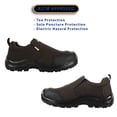 thumbnail image 3 of vangelo ASTM and CSA Approved Steel Toe Men Safety Shoe HELMUT-4 Puncture and Toe Protection Non-Slip Brown Size 9.5W, 3 of 5