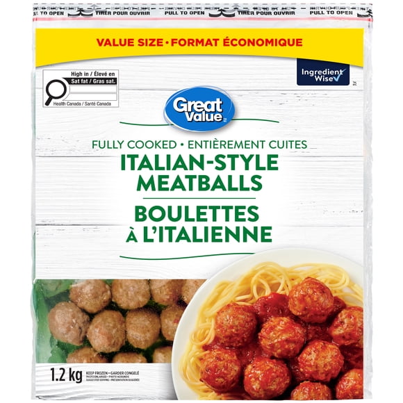 Great Value Chicken & Beef Italian-Style Meatballs Approximately 85 Pieces, GV CH BF Meatballs