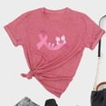 thumbnail image 1 of TIMIFIS Chandails de Sensibilisation au Cancer du Sein pour Femmes Été Ample Imprimé T-Shirt à Col Rond Manches Courtes Blouse Décontractée Automne/hiver, 1 of 5