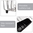 thumbnail image 2 of Mainstays Large Metal Dish Drainer Rack - Chrome/Black, 2 of 6