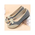 thumbnail image 4 of Innerwin Ladies Flats Slip On Loafers Bow Tie Anti-Slip Pumps Round Toe Wedding Black 7, 4 of 5