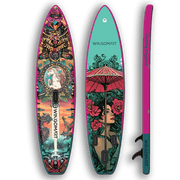 Paddle board Turquoise 11FT x 33" Super Wide Inflatable Stand Up Paddle Board, Ultra Stable Wide SUP Up to 2 people/375LB Fully equipped w/ Premium SUP Accessories