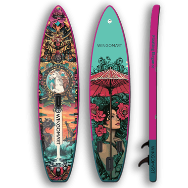 Paddle board Turquoise 11FT x 33" Super Wide Inflatable Stand Up Paddle Board, Ultra Stable Wide SUP Up to 2 people/375LB Fully equipped w/ Premium SUP Accessories
