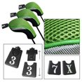 thumbnail image 2 of A99 Golf H03 Wood Driver Head Covers Green/Black Headcovers Interchangeable No. Tags 3pcs/Set, 2 of 3