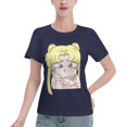 thumbnail image 1 of T-Shirt Basique à Manches Courtes pour Femmes Sailor Moon Édition Q Tsukiha, 1 of 6