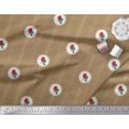 thumbnail image 2 of Soimoi Poly Georgette Tissu Stripe,Feuilles & Rose Imprimé Floral 1 Yard 52 Inch Wide, 2 of 3
