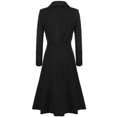 thumbnail image 4 of Women‘s Woolen Blend Coats Coat Lapel Wrap Swing Flared Winter Long Overcoat Jacket, 4 of 4