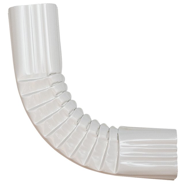 Near 90degree Gutter Elbow, Aluminum (2x3, High Gloss White)