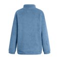 thumbnail image 4 of Yuyuzo Womens Fuzzy Fleece Sweatshirts Plus Size Half Zip Long Sleeve Oversized Pullover Tops, 4 of 5