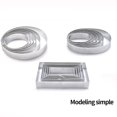 thumbnail image 4 of 6Pcs Stainless Steel Punching Cake Mold Mousse Cheese safe Mousse Cake Tower Ring Various Shapes Cake Ring, 4 of 7