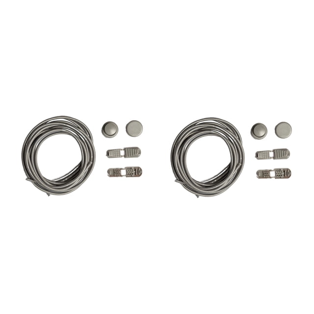 Maytalsory 2a Set Of 2 Elastic Latex Core Laces Stylish And Reliable Durable And Stylish Gray