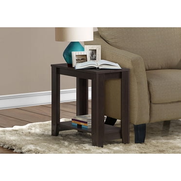 Monarch Specialties Table D'appoint, Côté, Bout, Table De Nuit, Lampe, Salon, Chambre À Coucher, Stratifié, Brun, Transitionnel