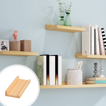 EGNMCR Solid Wood Shelves Wall Load Bearing Living Room Decorative Shelves Bedroom Partition Storage Racks Solid Wooden Shelf