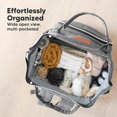 thumbnail image 3 of Baby Diaper Bag Backpack - Large Baby Bag for Boys, Girls, Waterproof Multi Function Travel Diaper Backpack with Changing Pad, Durable Travel Essentials for Moms and Dads (Classic Gray), 3 of 8