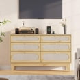 thumbnail image 1 of 6 Rattan Drawer Dresser with USB Ports and Outlets,  for Bedroom, Living Room,Hallway,Bedside,Dining Room, 1 of 12