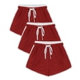 thumbnail image 1 of Timegard Shorts for Women 3pc Elastic Waist Comfy Ruched Loungewear Summer Workout Running Shorts, 1 of 4