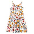 thumbnail image 4 of LOVZFMLL Fashion Girls' Summer Short Sleeve Ruffled Pockets Round-Neck Printed Dress Dress Sweet Tank Top, 4 of 6