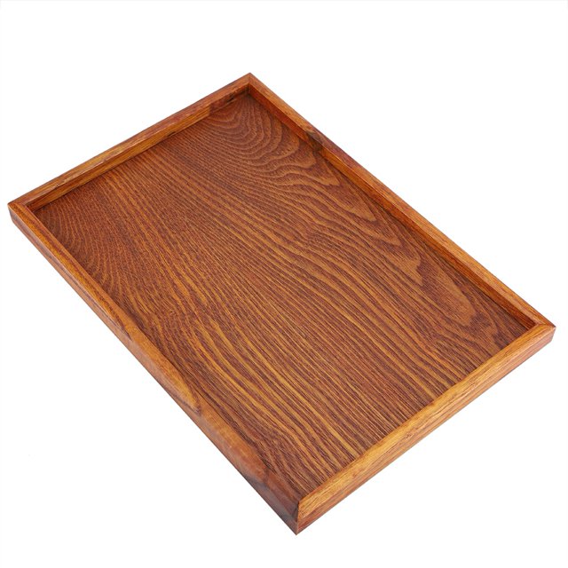 Greensen Rectangle Wooden Tea Tray Serving Table Plate Snacks Food Storage Dish for Hotel Home , Tea Serving Plate , Tea Tray