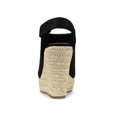 thumbnail image 2 of BLISSFUL STEP Chaussures pour Femmes Espadrilles à Plateforme Compensée à Bout Ouvert Sandales Slingback Noir 9, 2 of 8