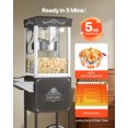 thumbnail image 4 of VEVOR Popcorn Machine with Cart, 8oz Stainless Steel Kettle, 800W Commercial Popcorn Maker, 48 Cups per Batch Theater Style Popper, 4 of 9