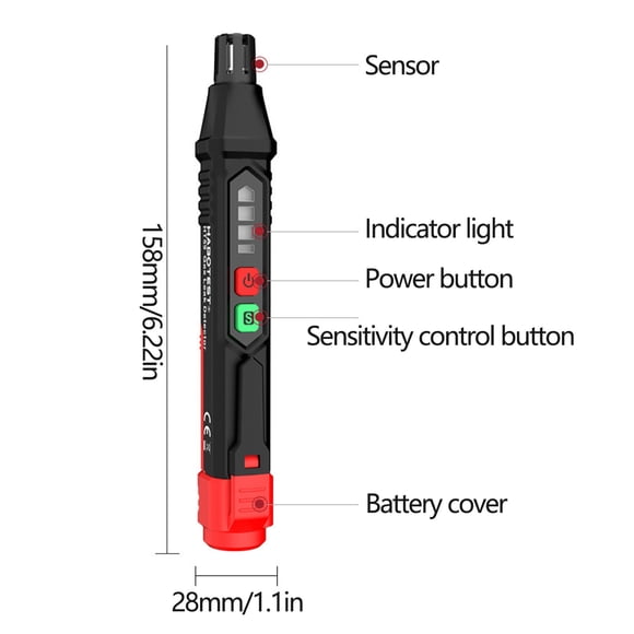 TIMIFIS The Detector Handheld Gas Leak Detector Combustible Gas Detection Alarm Household Natural Gas Leak Tester Gas Liquefied Gas Leak Tester Tools&Home Improvement