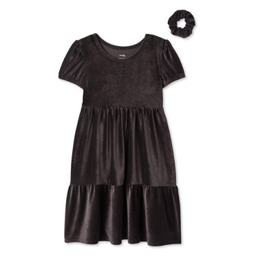 Ensemble 2 pièces avec robe en velours à motif étagé George pour filles