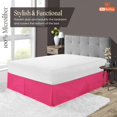thumbnail image 3 of SGI Bedding 16 Inch Pleated Bed Skirt | Microfiber Bed Skirt | Fade Resistant, Wrinkle Free, Anti-static, Decorative, Extra Storage Space, Clutter-Free | California King, Hot Pink, 3 of 6