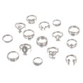 thumbnail image 1 of 15Pcs/Set Women Punk Vintage Knuckle Rings Tribal Ethnic Hippie Stone Joint Rings Jewelry Set Gift Retro, 1 of 9