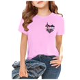 thumbnail image 2 of WEIYLL T-Shirts Graphiques pour Filles Manches Courtes Été Col Rond Ville Hauts Doux Imprimés pour Enfants 4-5 Ans, 2 of 6