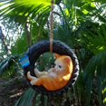thumbnail image 2 of GUOOL Resin Hanging Sculpture Animal Figurines Tree Pendant Garden Statue Swing for, 2 of 9