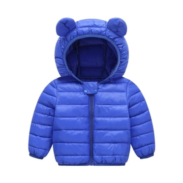 MIASHUI Kids Winter Jackets Baby Girls Boys Hooded Down Coat Thick Warm Windproof Outwear,Blue,18-24 Months