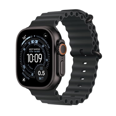 Apple Watch Ultra 3 GPS + Cellular - Boîtier 49 mm en titane noir Bracelet Océan noir