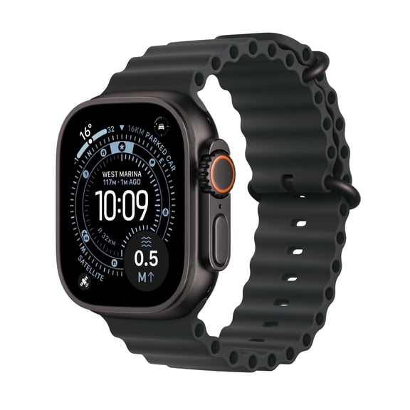 Apple Watch Ultra 3 GPS + Cellular - Boîtier 49 mm en titane noir Bracelet Océan noir