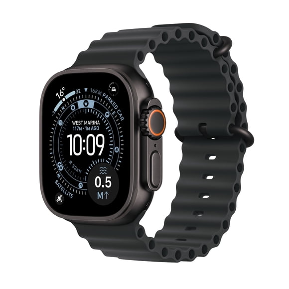 Apple Watch Ultra 3 GPS + Cellular - Boîtier 49 mm en titane noir Bracelet Océan noir