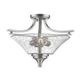 thumbnail image 1 of Millennium 1483-SN Three Light Semi-Flush Ceiling Mount, Pwt, Nckl, B/S, Slvr, 1 of 4