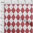 thumbnail image 2 of oneOone Polyester Spandex Maroon Fabric Check Argyle Craft Projects Decor Fabric Printed By The Yard 56 Inch Wide, 2 of 4