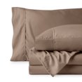 thumbnail image 1 of Bare Home Premium 1800 Collection 4-Piece Bed Sheet Set, Full, Taupe, 1 of 10