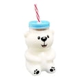 thumbnail image 2 of Clear Bear Cup with Straw,Honey Bear Straw Cup,Kawaii Bear Sippy Cup Clear Bear Glass Cup with Lid and Straw Cute Kawaii Bear Glass Bottle Mug for Juice Milk Tea Smoothies Infused Water Beverage, 2 of 9