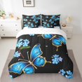 thumbnail image 2 of YST Ensemble de Douillette 7 Pcs pour Lit Simple avec Draps Butterfly, Ensemble de Literie Floral, Format Simple, 7 Unités, 2 of 5