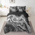 thumbnail image 2 of YST Dark Gray Marbling Bedding Comforter Set Abstract Geometry 7-Piece Bed in a Bag, Full Size, 2 of 4