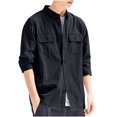 thumbnail image 1 of Pisexur Coupe-Vent Veste Mode Homme Couleur Unie Manches Longues Sans Capuche Décontractée Vestes de Randonnée Vestes d'Automne pour Hommes, 1 of 8