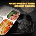 thumbnail image 3 of Amdohai Portable Lunch Box 304 Stainless Steel Leakproof Microwave Heating Divided Food Containers with Spoon & Chopsticks, 3 of 8