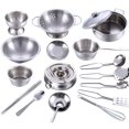 thumbnail image 1 of 18 Pcs Set Kids Play House Kitchen Toys Cookware Cooking Utensils Pots Pans Gift, 1 of 7