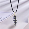 thumbnail image 4 of yingyy Wire Wrapped Charm Hanging Pendant Colorful Exquisite Crystal Crafting Necklace Keychains Earrings Accessories Green Gold 1Set, 4 of 6