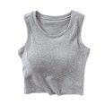 thumbnail image 1 of SwiftWear Womens U Back Sports Shaping Bras Padded High Neck Crop Workout Cotton Tank Tops, 1 of 7