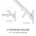 thumbnail image 2 of Mistaha Flag Pole Holder Two Positions Flag Pole Mounting Bracket 1 Inch Inner Diameter Aluminum Alloy Flag Holder with Hardware, 2 of 7