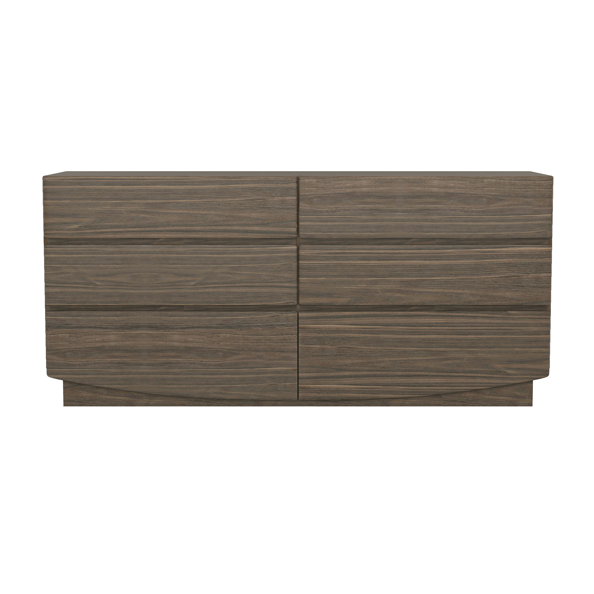 Ardea Commode Contemporaine de 72 Pouces en Noyer (6 Tiroirs)