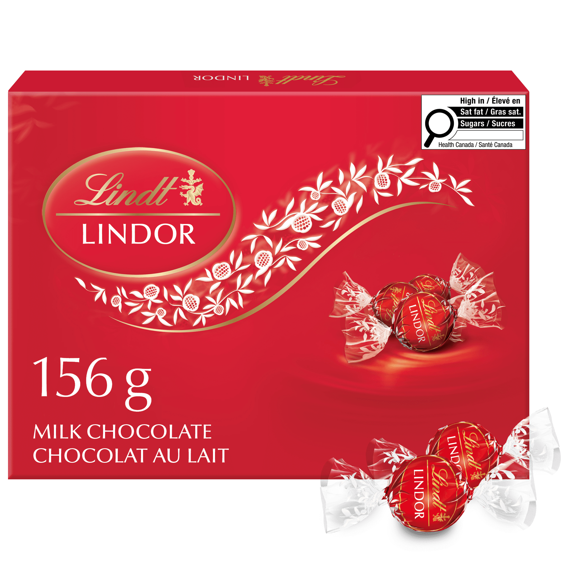 Truffes LINDOR au chocolat au lait de Lindt – Boîte (156 g)
